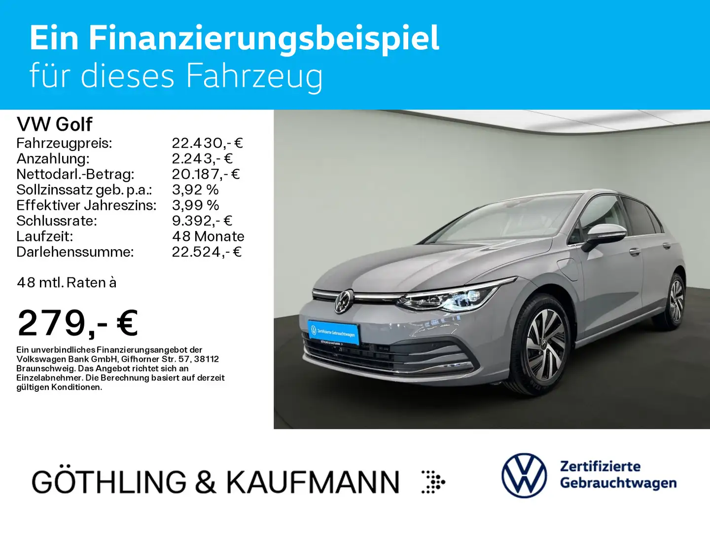 Volkswagen Golf Style 1.4 eHybrid 150kW*NAVI*KAM*SHZ*ACC*AP Gris - 2