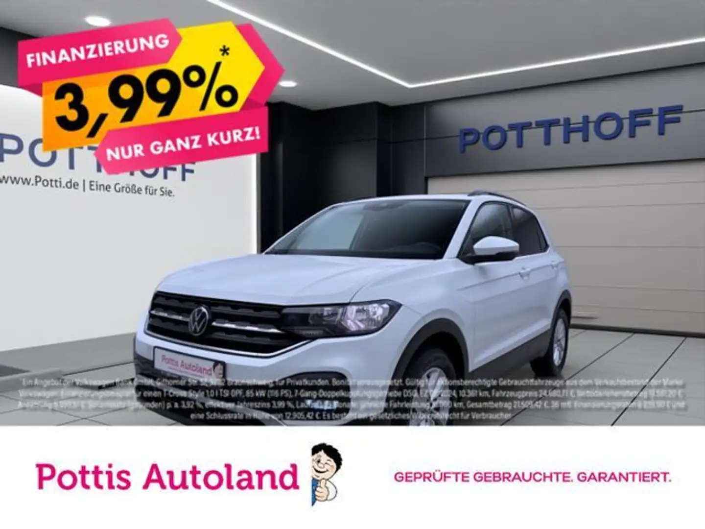 Volkswagen T-Cross 1.0 TSI LIFE KAMERA PDC SITZHZG KLIMA Weiß - 1