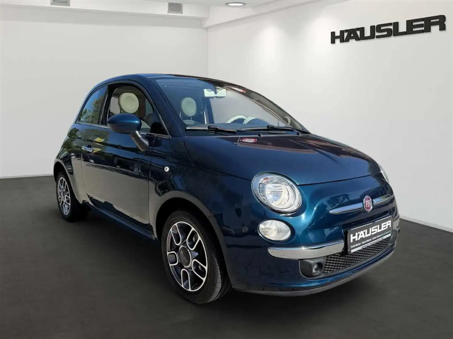 Fiat 500 1.2 Lounge *Panoramadach*Klima*Parksensor-hinten* Blauw - 2