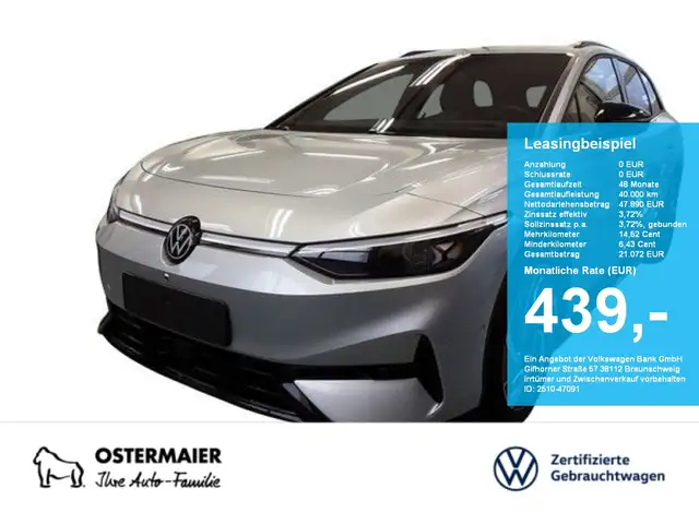 Volkswagen ID.7 Tourer PRO S 286PS NP.75T ACC.5J-G.WÄRMEPUMPE.AHK.