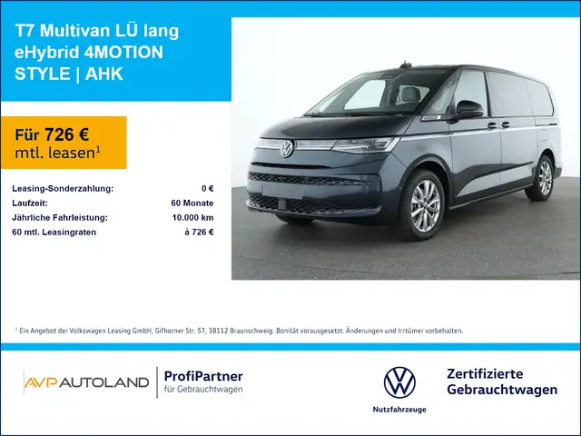 Volkswagen T7 Multivan LÜ lang eHybrid 4MOTION STYLE | AHK
