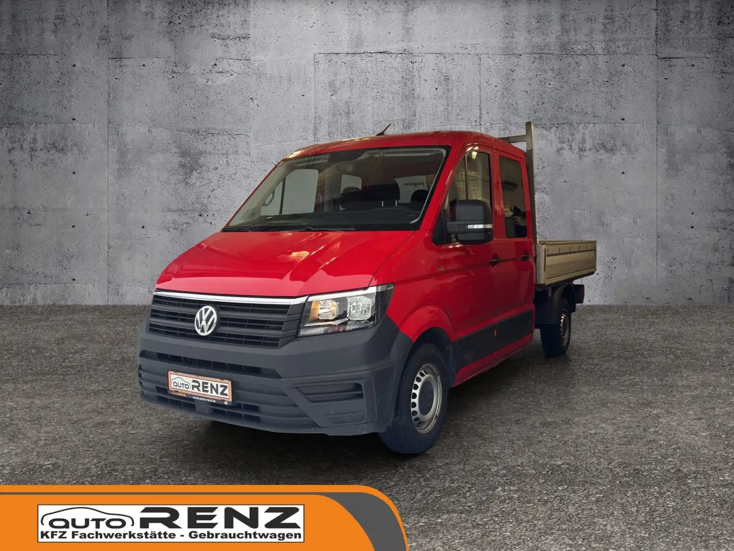 Volkswagen Crafter Pritsche 35 DOKA mittellang 7 Sitze Rot - 1
