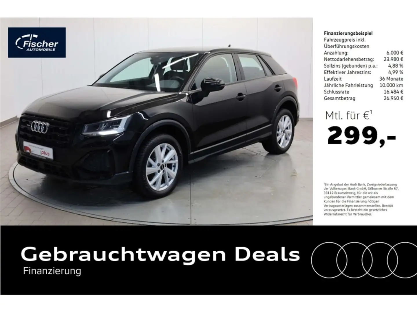 Audi Q2 35 TDI quattro Advanced Schwarz - 1