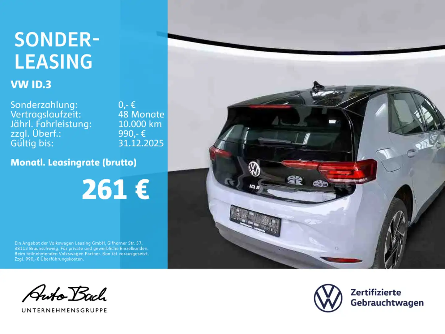 Volkswagen ID.3 Pure Performance, Navi, LED, App-Connect, P Gris - 2