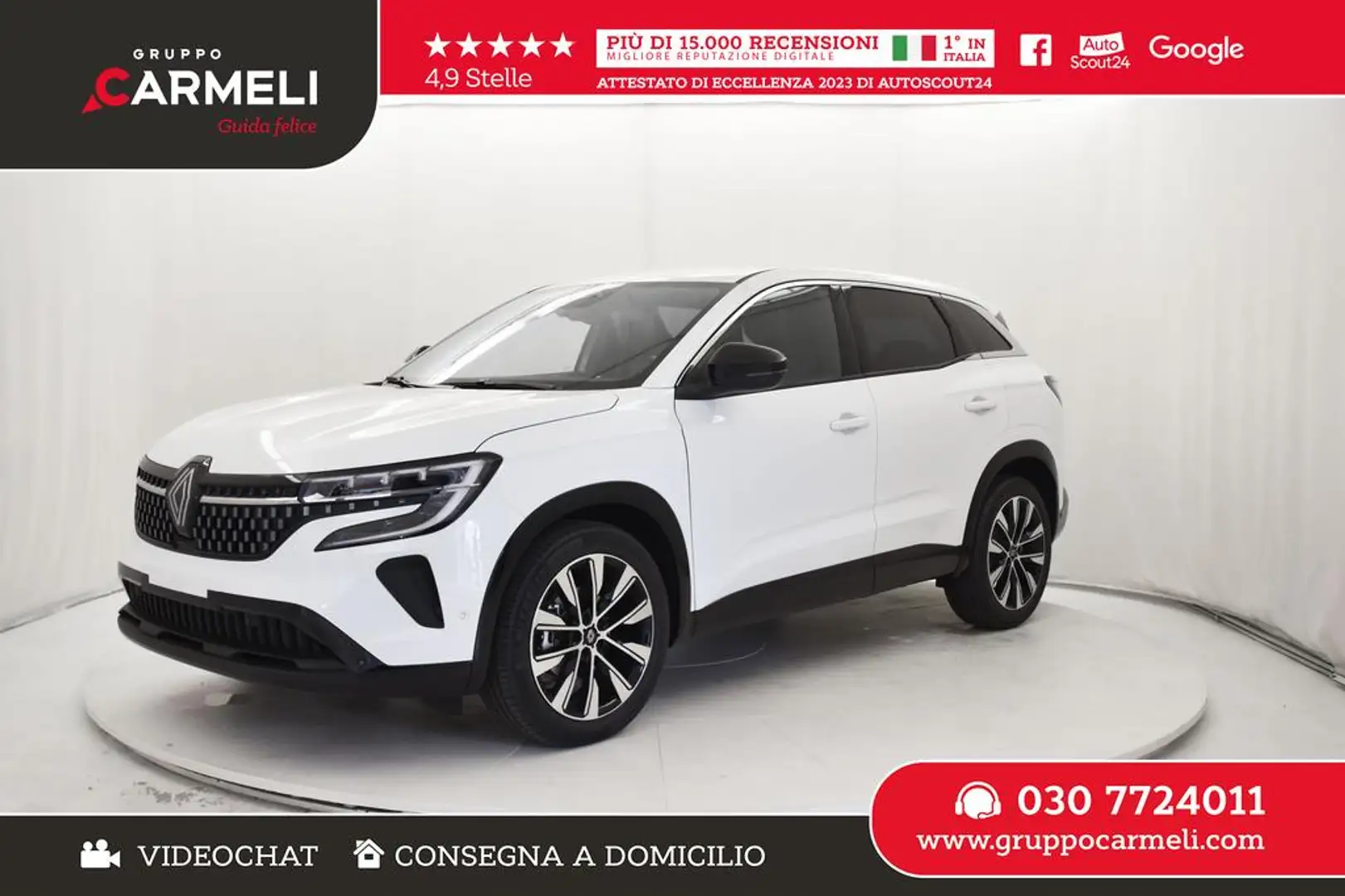 Renault Austral 1.3 mild hybrid Techno 160cv auto Bianco - 1