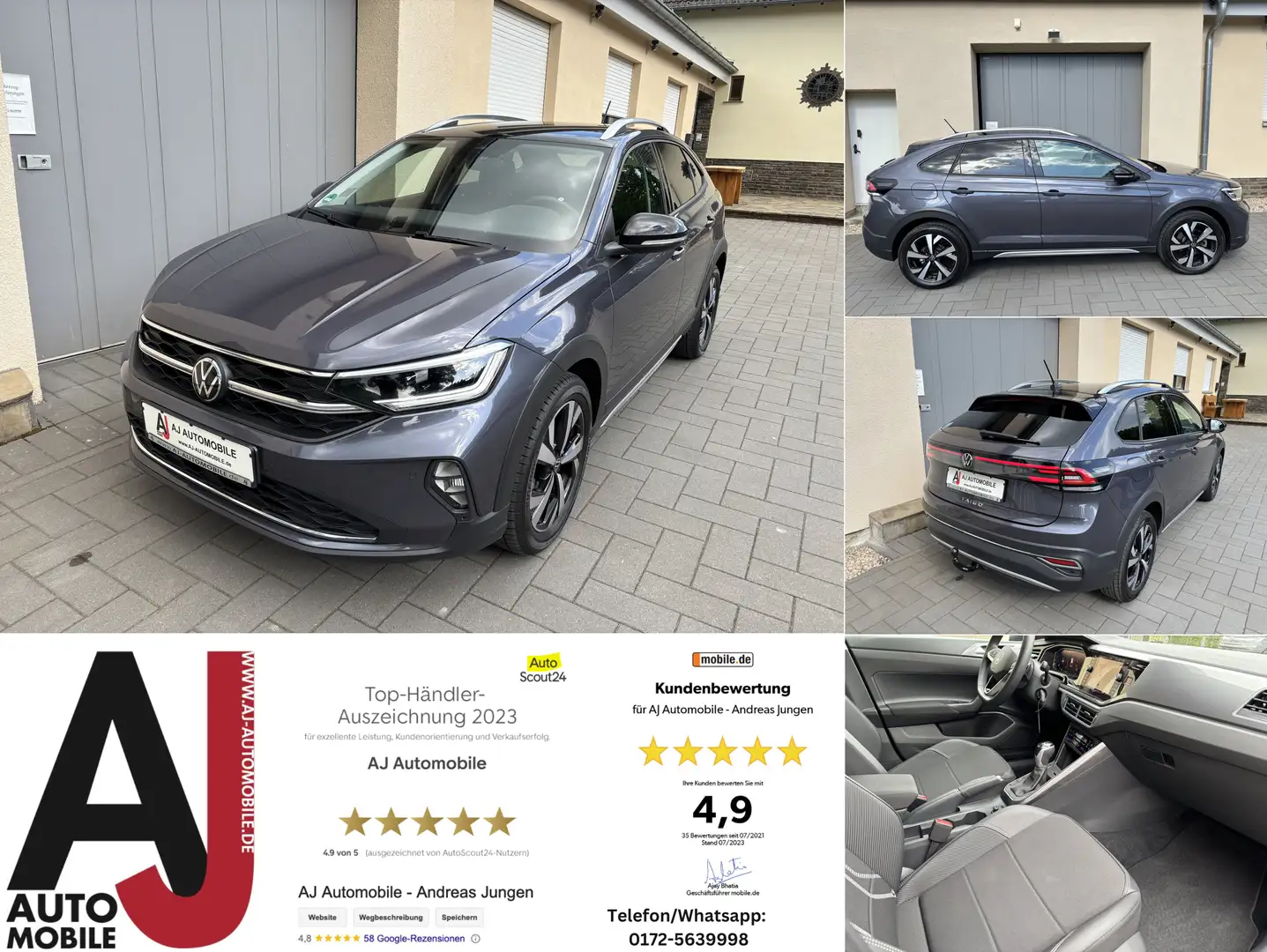 Volkswagen Taigo Style 1.0 DSG AHK/Matrix/Allwetter Grau - 1