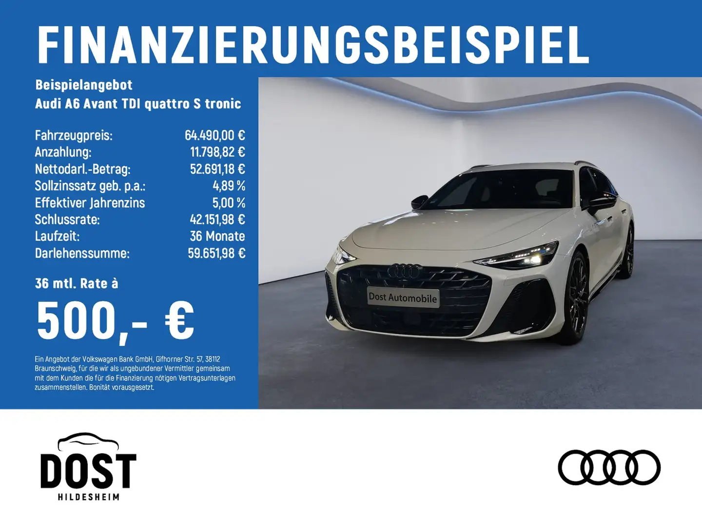 Audi A6 Avant TDI quattro S tronic 2xS LINE+TECH PLUS Weiß - 2