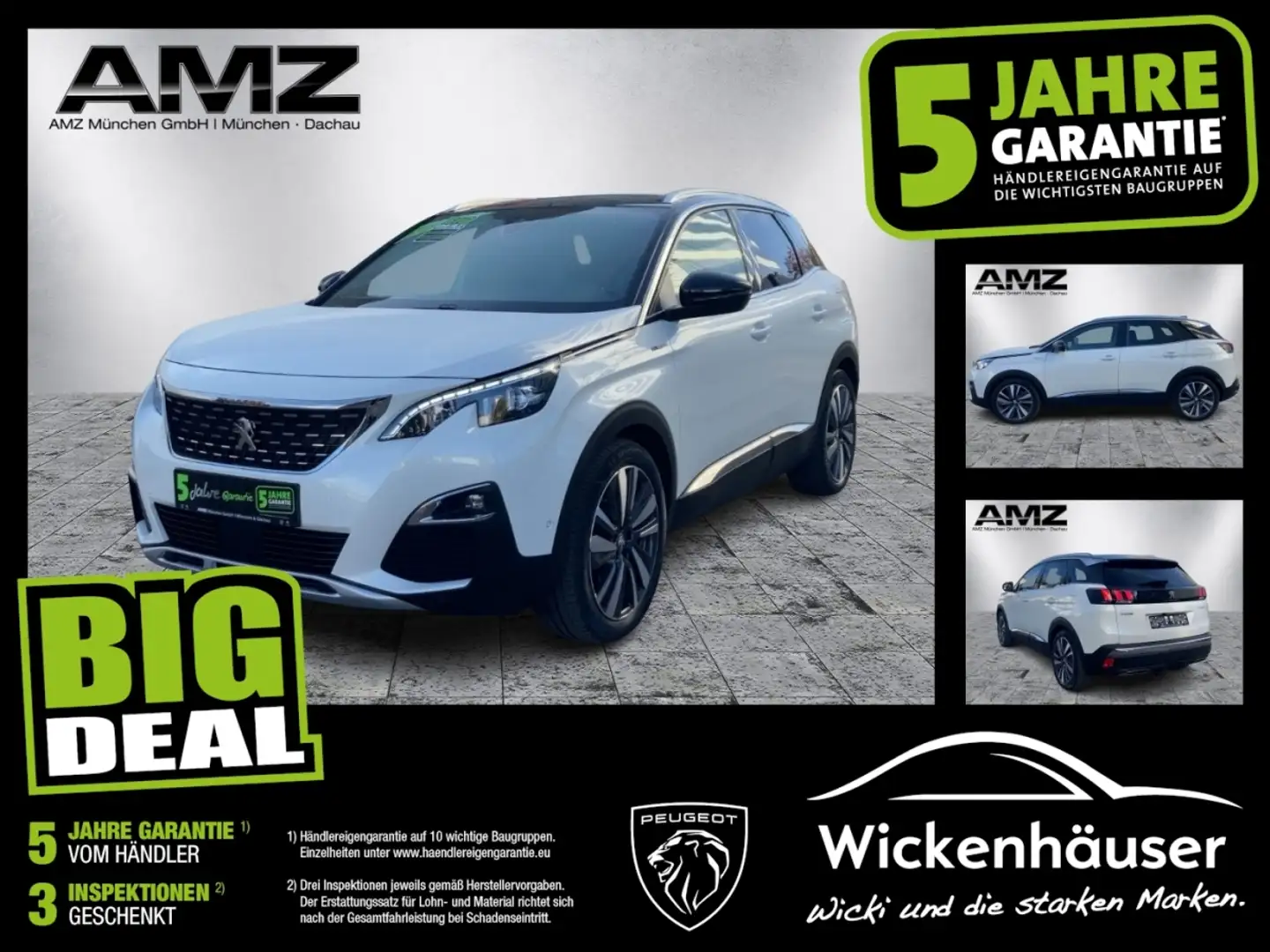 Peugeot 3008 Hybrid4 300 PHEV GT FLA Pano AHK LM Kamera Blanco - 1