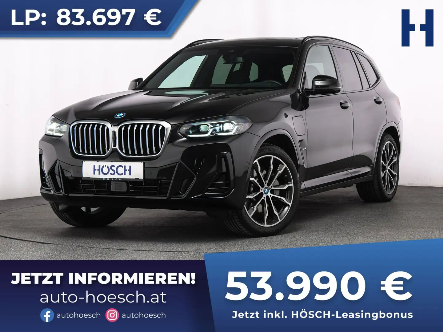 BMW X3 xDrive 30e M-Sport 20" PANO HEADUP H&K LEDER Schwarz - 1