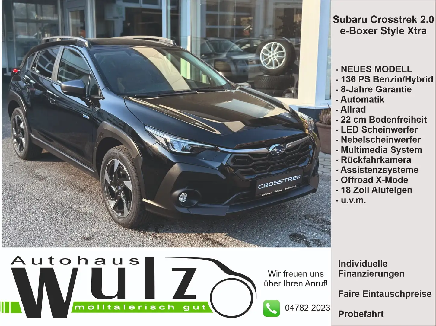 Subaru Crosstrek 2,0i e-Boxer HEV CVT Style Xtra Allrad Aut. Schwarz - 1