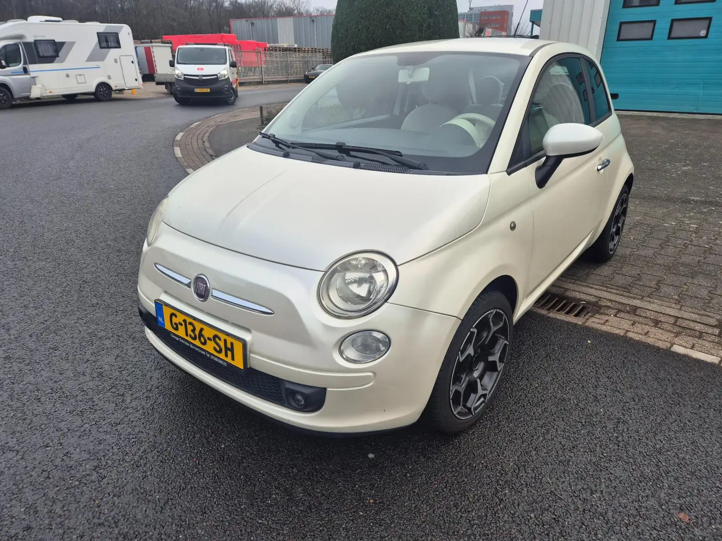 Fiat 500 1.3 JTD Lounge LMV Parelmoer Apk 01-27 Weiß - 1