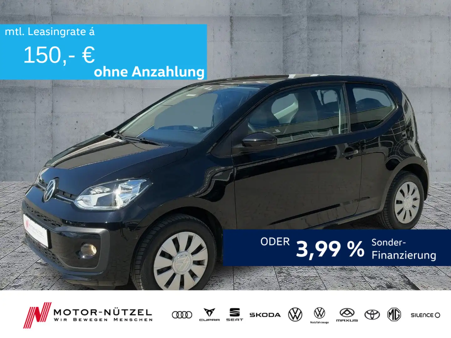 Volkswagen up! move up! 1.0 SHZ+DAB+BLUETOOTH+KLIMAANLAGE Noir - 1