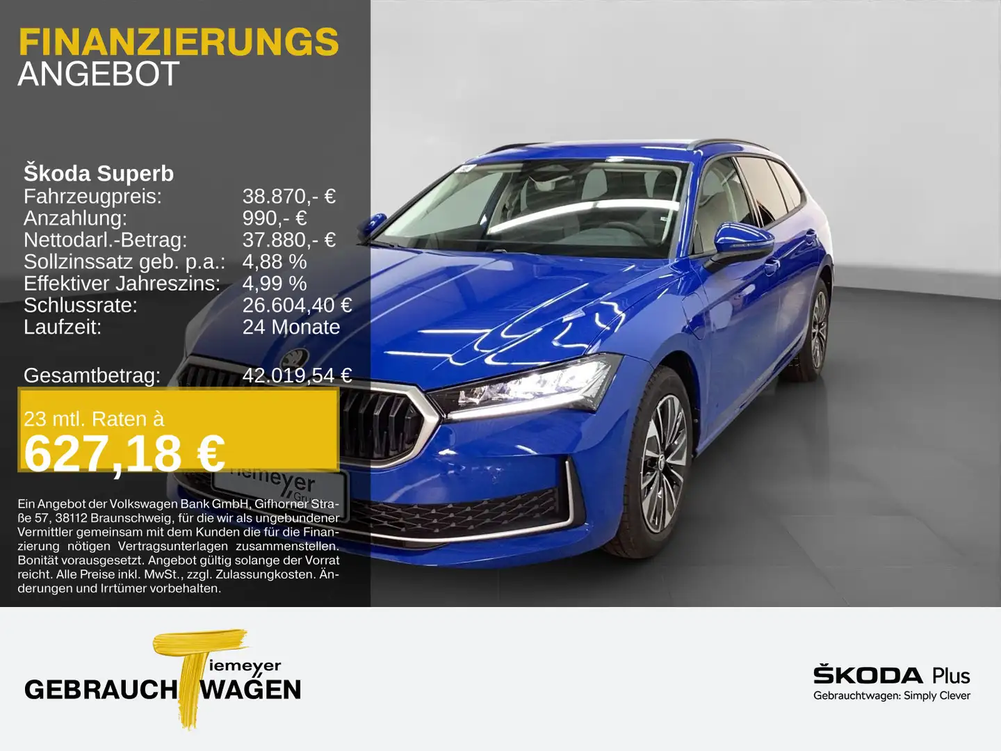 Skoda Superb Combi 1.5 TSI iV SELECTION LM17 AHK NAVI Blau - 1