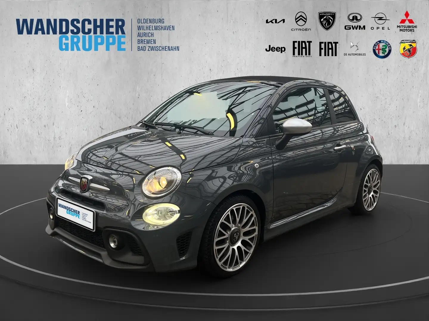 Abarth 595C Turismo 1.4 T-Jet Navi+PDC+Carplay+Klima Grau - 1