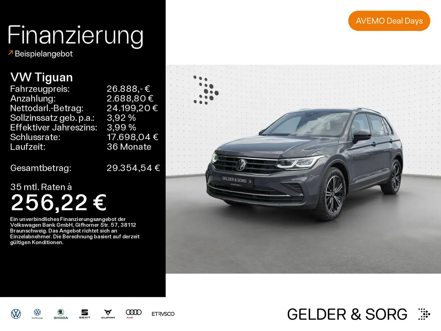 Volkswagen Tiguan Life United 1.5 TSI RFK*ACC*AHK*Digital Grau - 1
