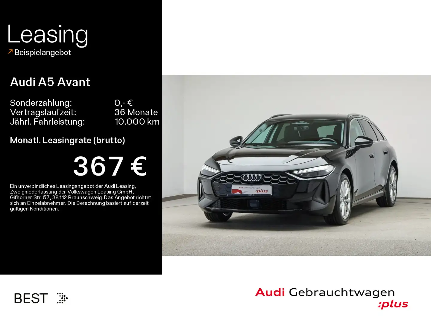 Audi A5 TDI*LEDER*HUD*KAMERA*LED*18ZOLL Noir - 1