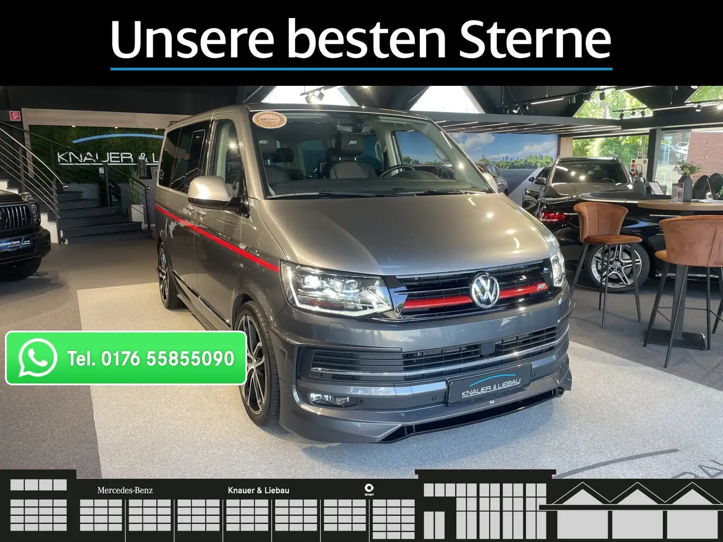 Volkswagen T6 Multivan T6 2.0TDI 4M Multivan Highline ABT*AHK*DAB*PS4 SHD Grau - 1