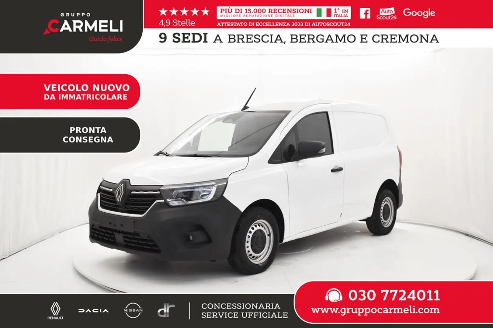 Renault Kangoo van 1.5 Blue dci 115cv L1 my24 -PRONTA Bianco - 1