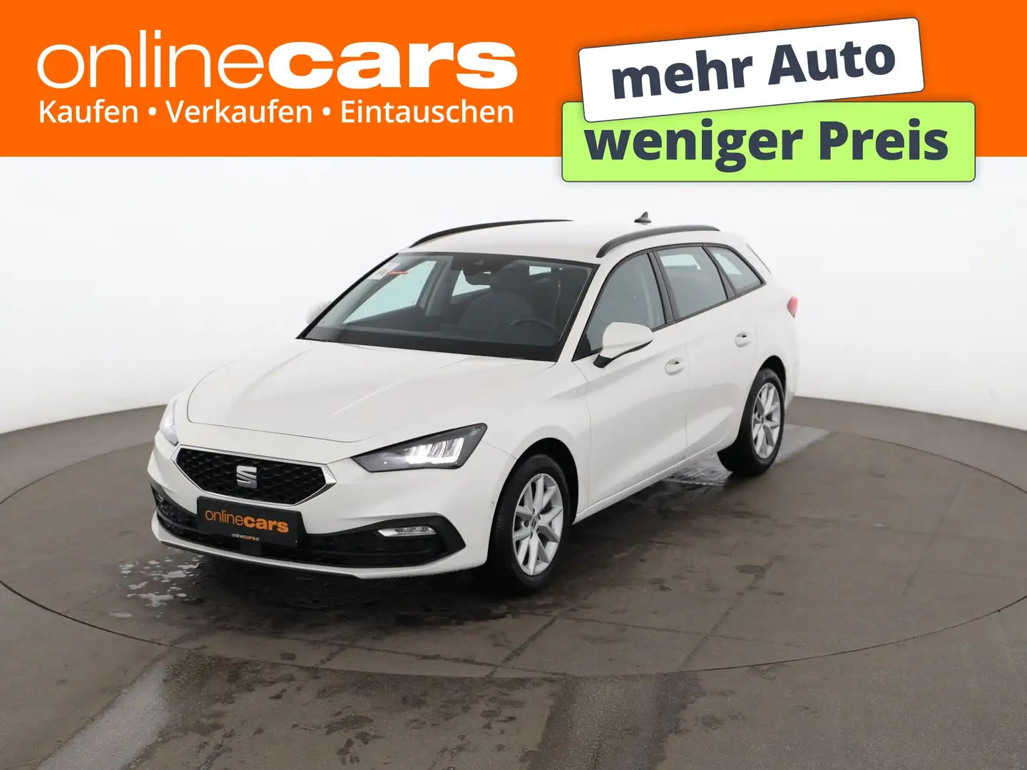 SEAT Leon Sportstourer 2.0 TDI Style Aut LED R-CAM PDC Weiß - 1