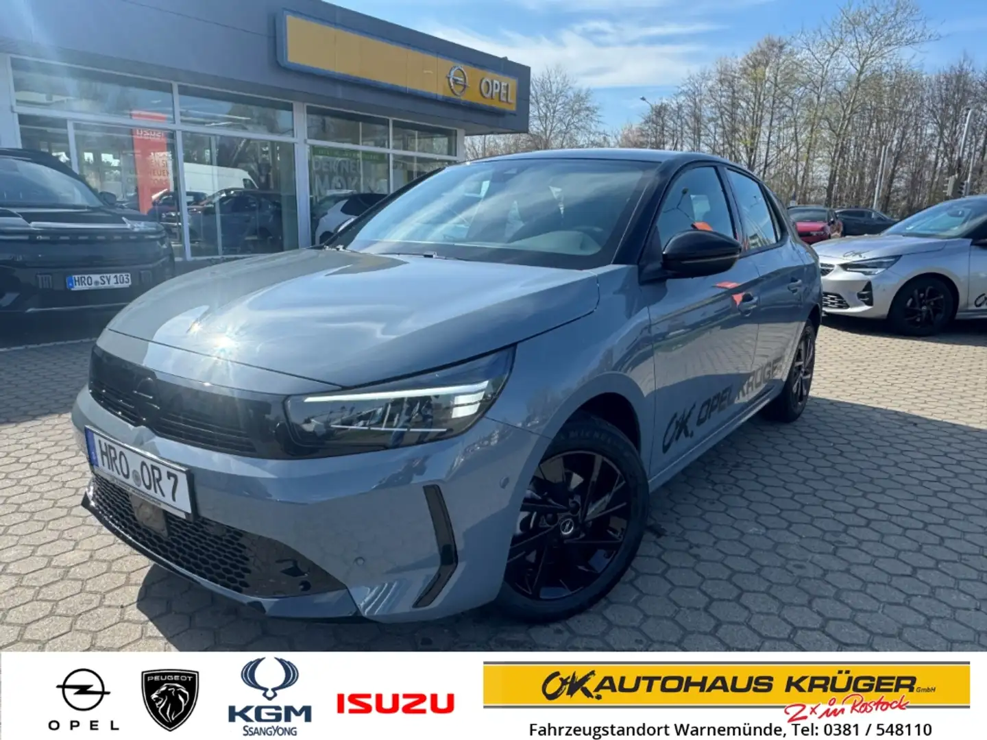 Opel Corsa F GS 1.2 Turbo in Vollausstattung Grijs - 1