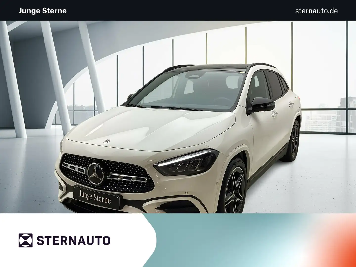 Mercedes-Benz GLA 200 GLA 200 AMG Advanced+ NIght AHK Pano KeyGo 360° Weiß - 1