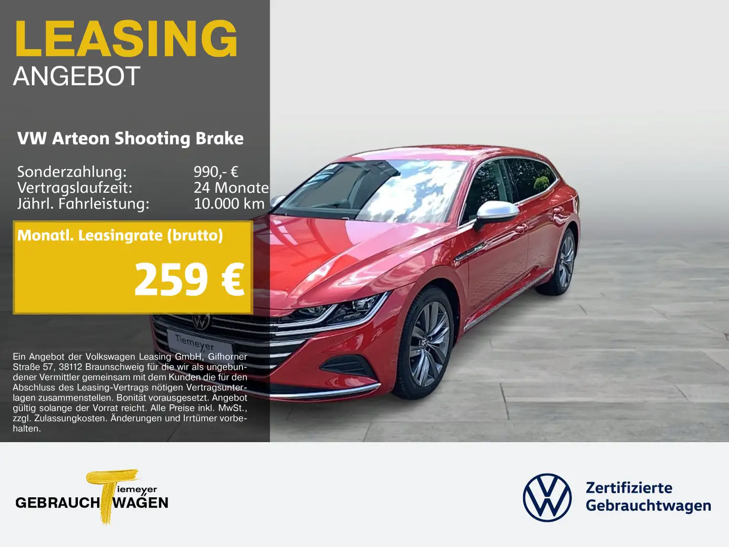 Volkswagen Arteon 2.0 TDI DSG ELEGANCE AHK Rot - 1