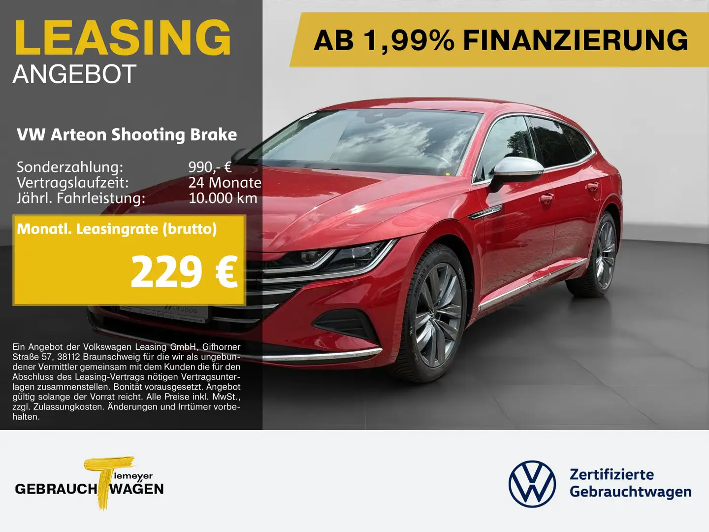Volkswagen Arteon 2.0 TDI DSG ELEGANCE AHK Roşu - 1