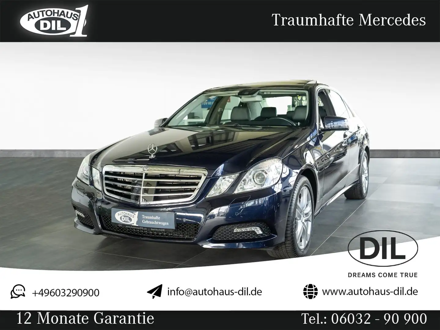 Mercedes-Benz E 500 7G-T *STAND-HZ*PANO*DISTR.+*SCHECKHEFT* Blau - 1