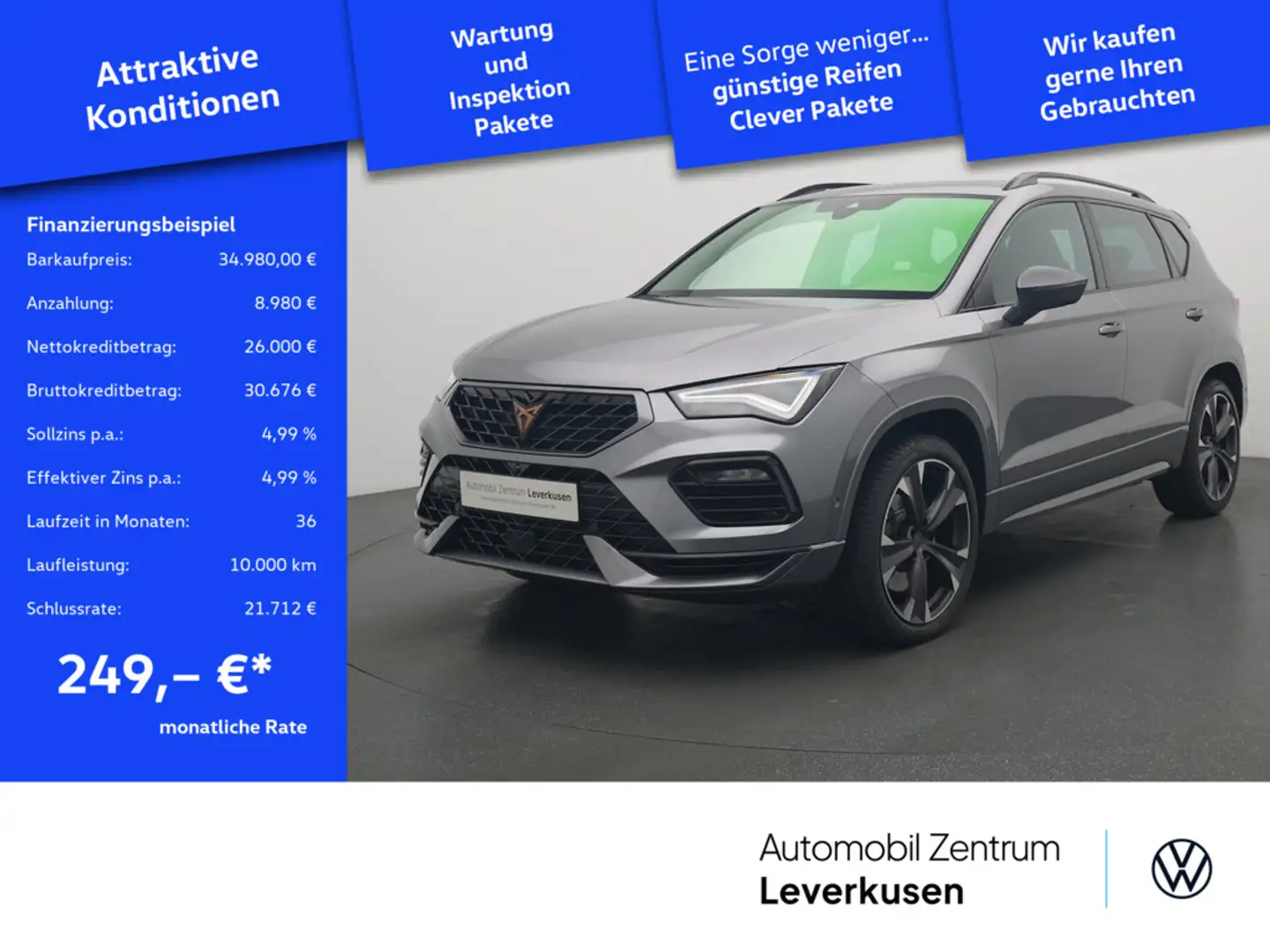 CUPRA Ateca DSG VIRT 360° NAVI KAM SHZ LED Schwarz - 1