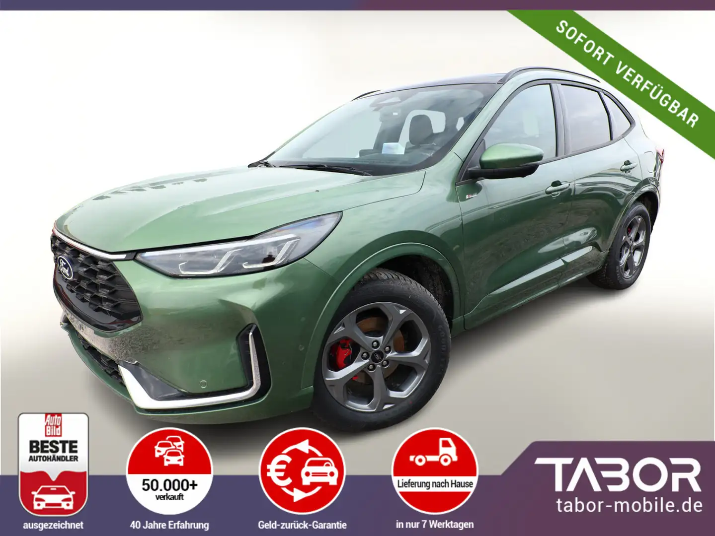 Ford Kuga 2.5 FHEV 183 AWD ST-Line X HUD Pano AHK ACC Grün - 1