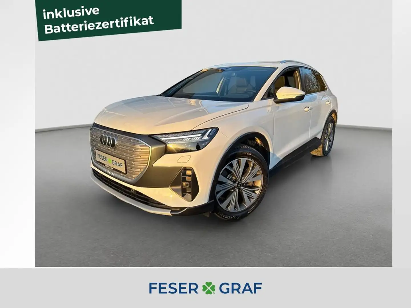 Audi Q4 e-tron 40 S-line ACC MatrixLED Navi Wärmep. Weiß - 1