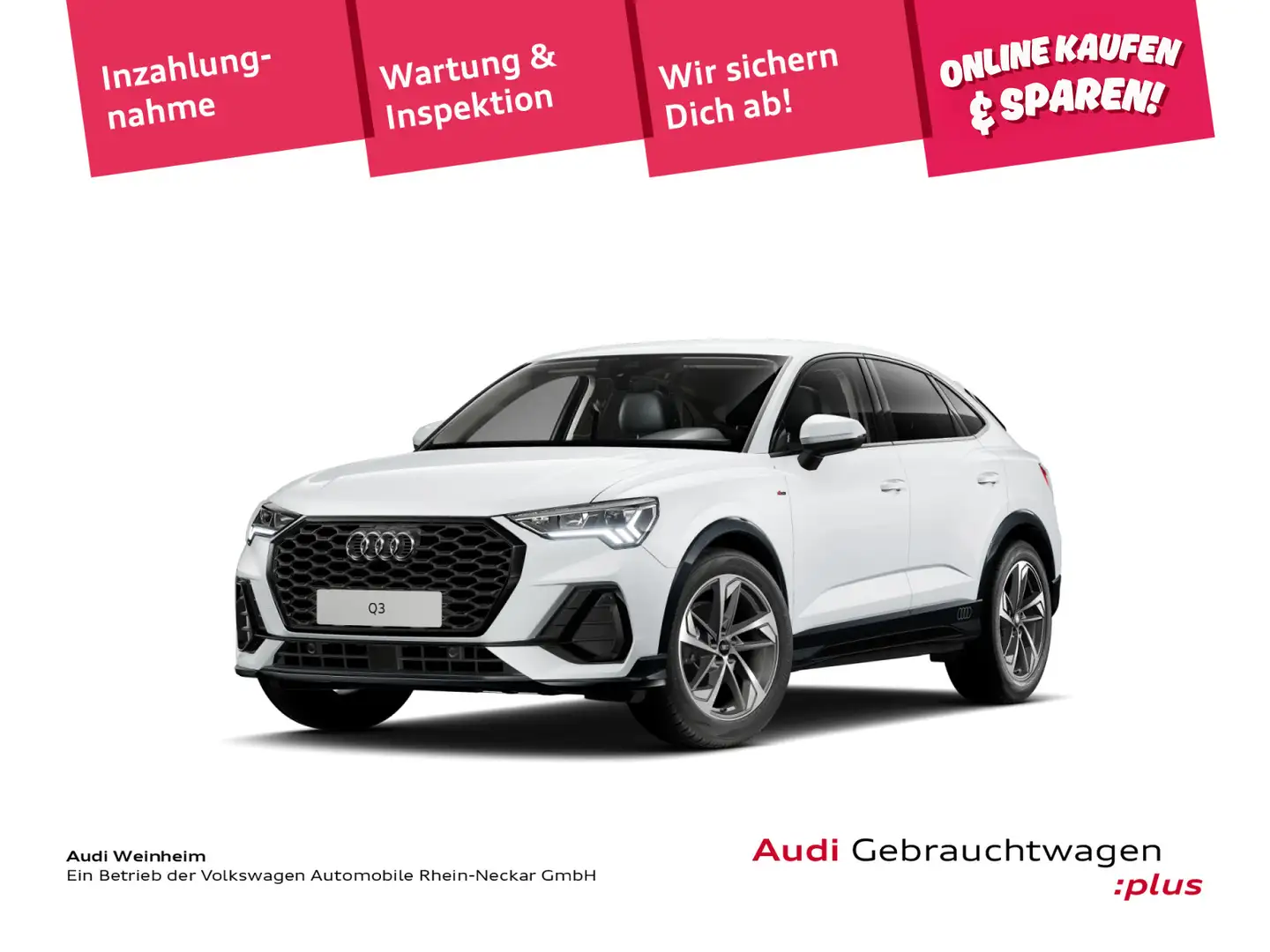 Audi Q3 35 TFSI Black S-Line Matrix LED AHK Weiß - 1