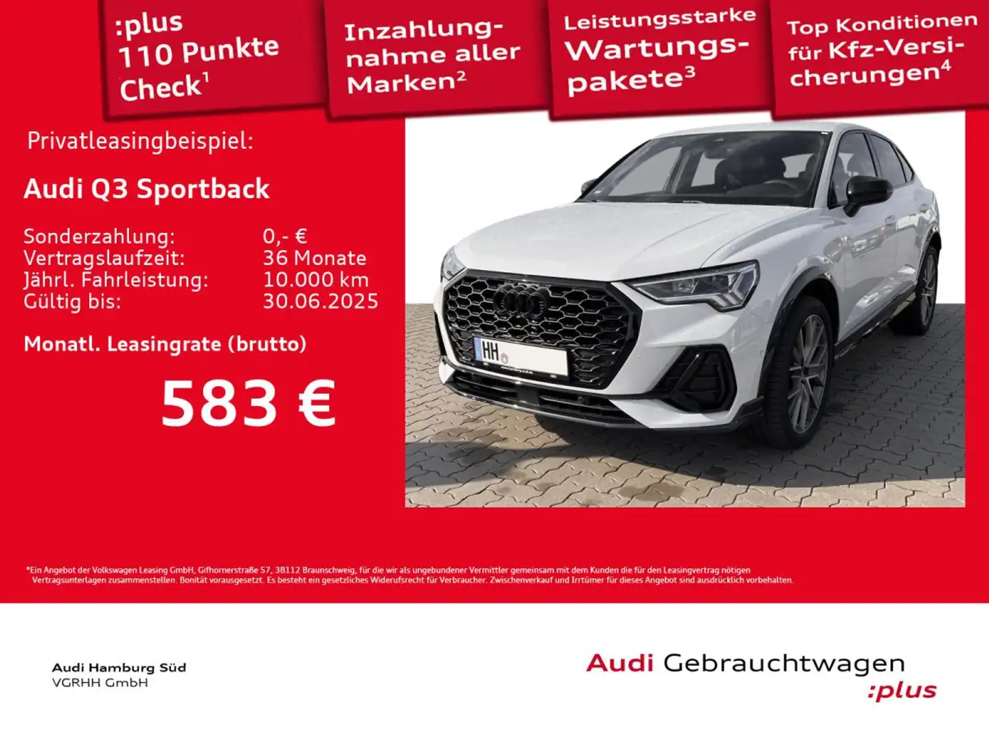 Audi Q3 35 TDI S tronic 2xS LINE/LM20/ACC Weiß - 1