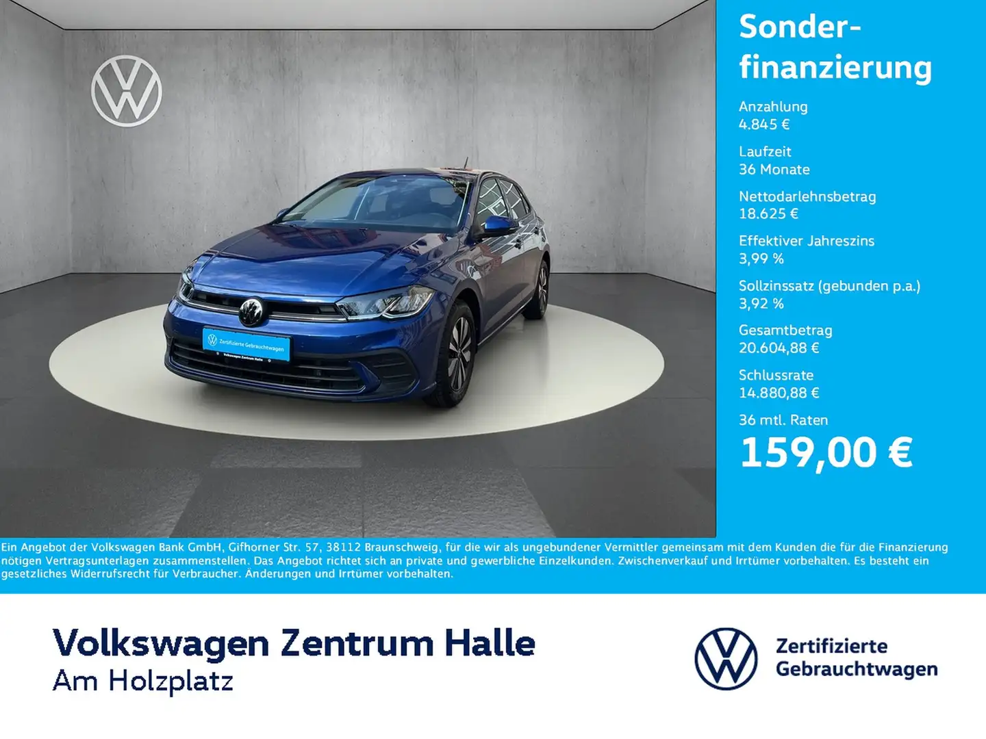 Volkswagen Polo 1,0 l TSI OPF Move DSG Blau - 1