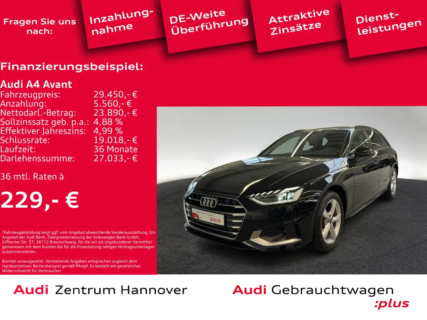 Audi A4 35 TFSI advanced Schwarz - 2
