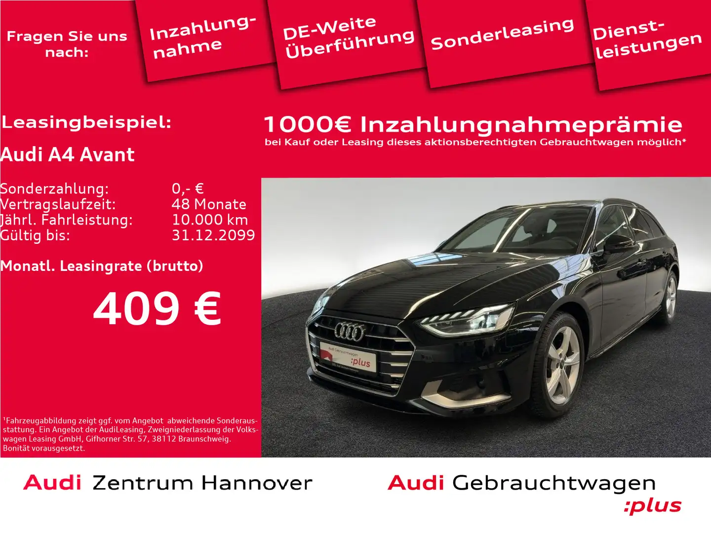 Audi A4 35 TFSI advanced Schwarz - 1