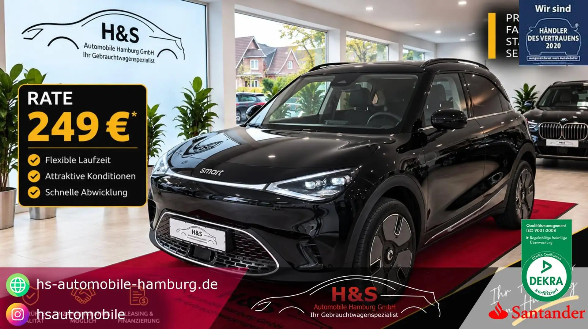 smart #1 200 kW Pro+ Schwarz - 1