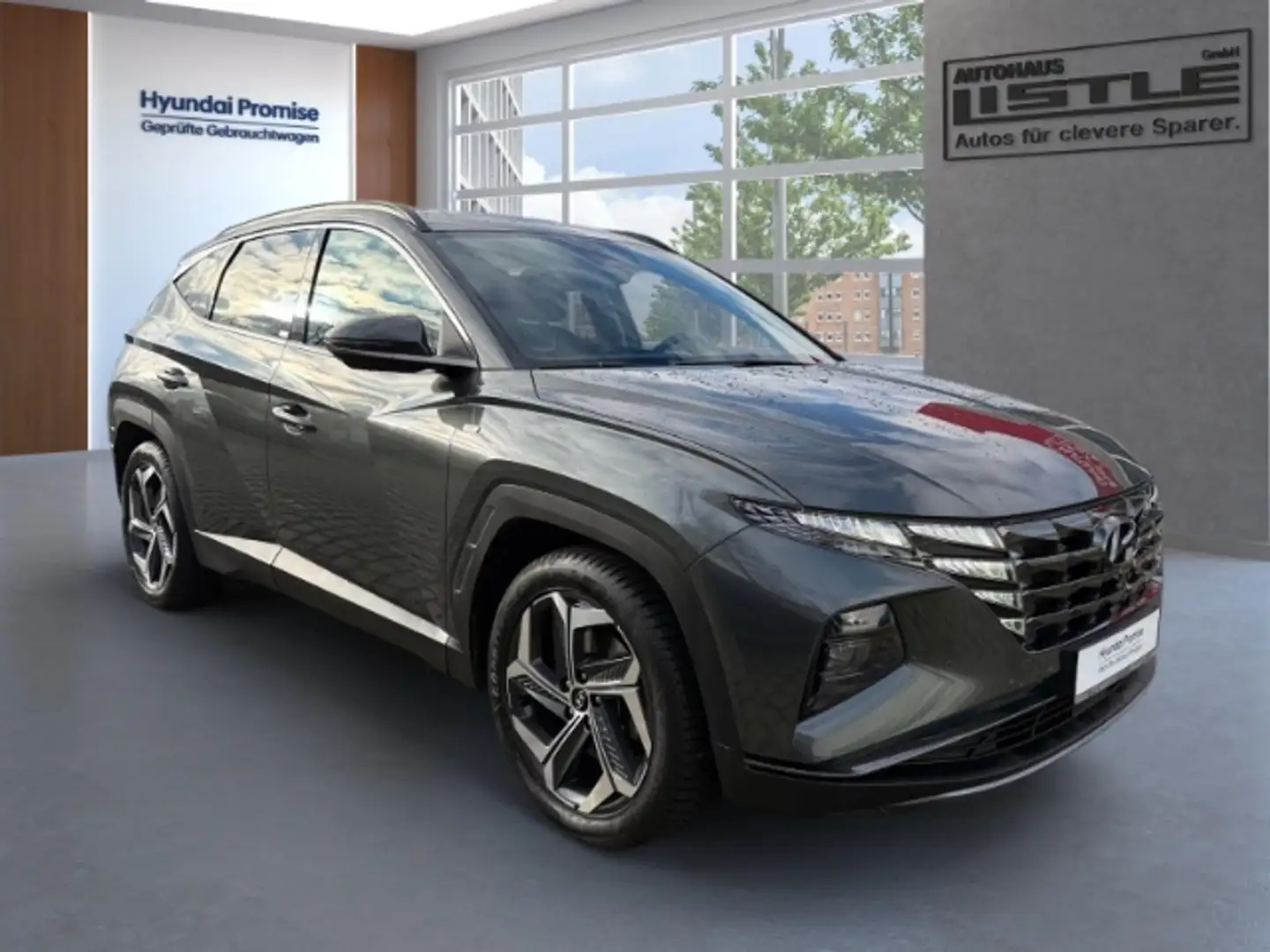 Hyundai TUCSON Prime Mild-Hybrid 4WD +LEDER+LED+RFK+PDC+UVM+ Gris - 2