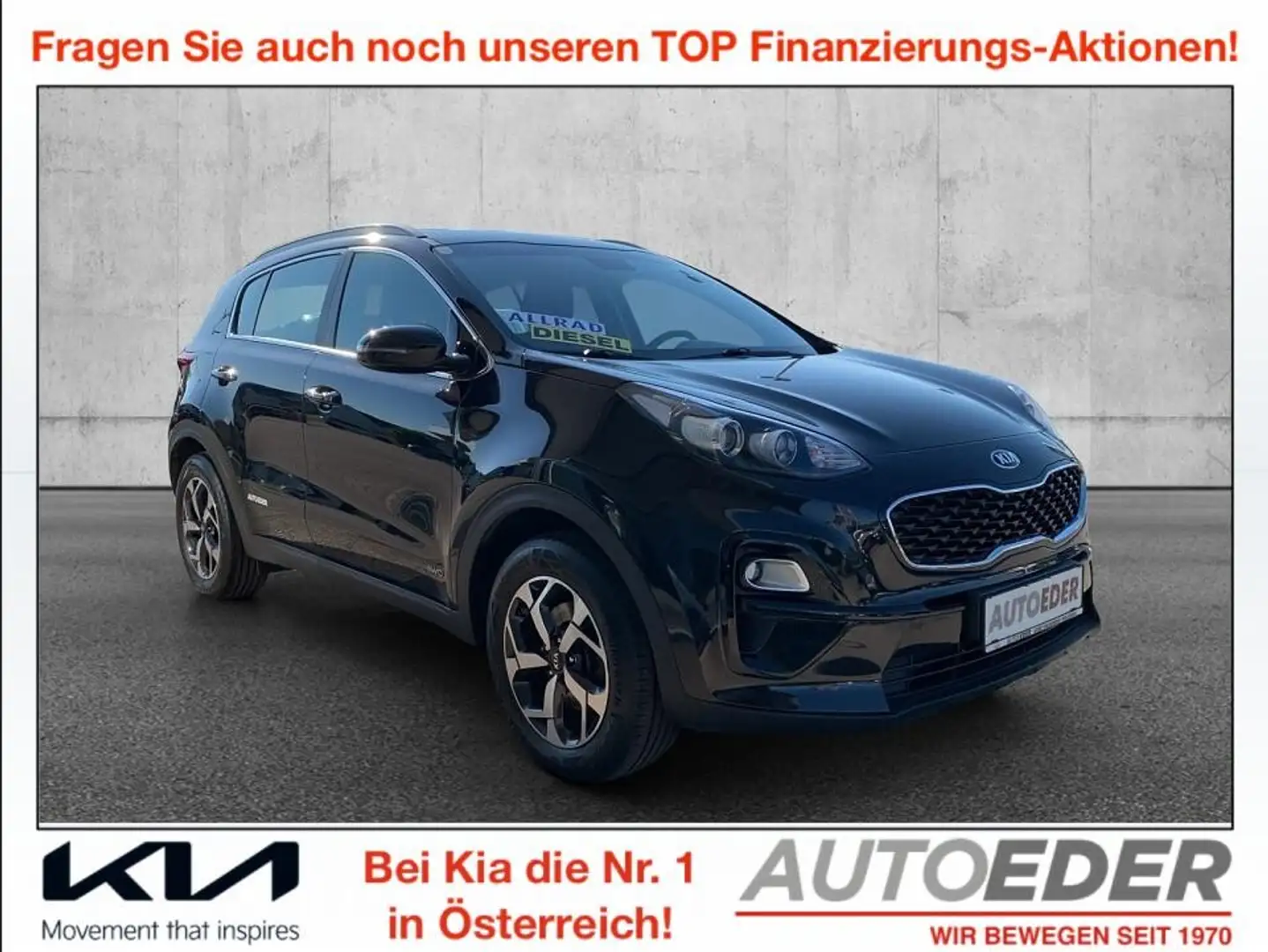 Kia Sportage 1,6 CRDI SCR MHD AWD Silber Schwarz - 1