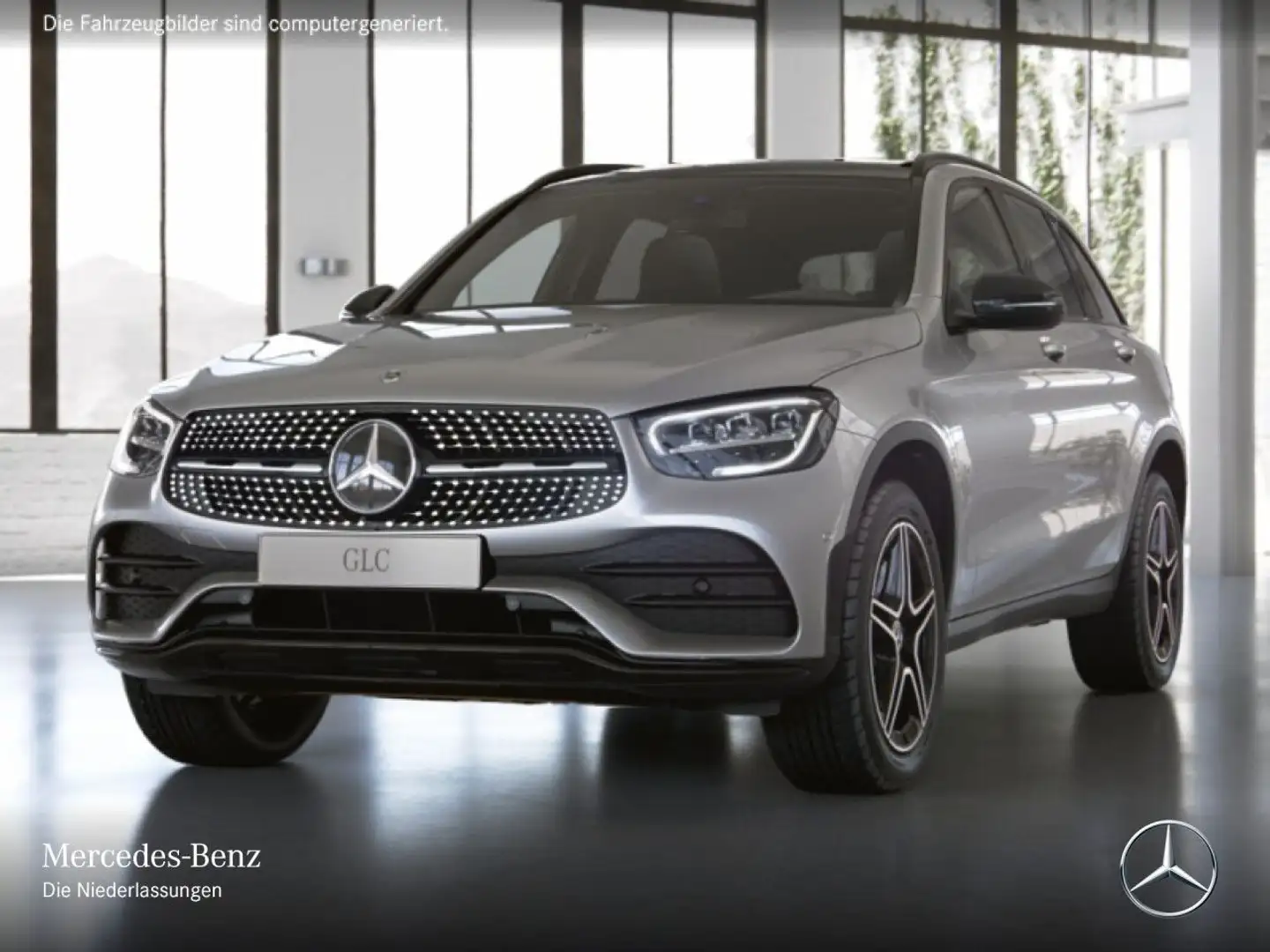 Mercedes-Benz GLC 300 de 4M AMG+NIGHT+PANO+AHK+LED+KAMERA+9G Silber - 2