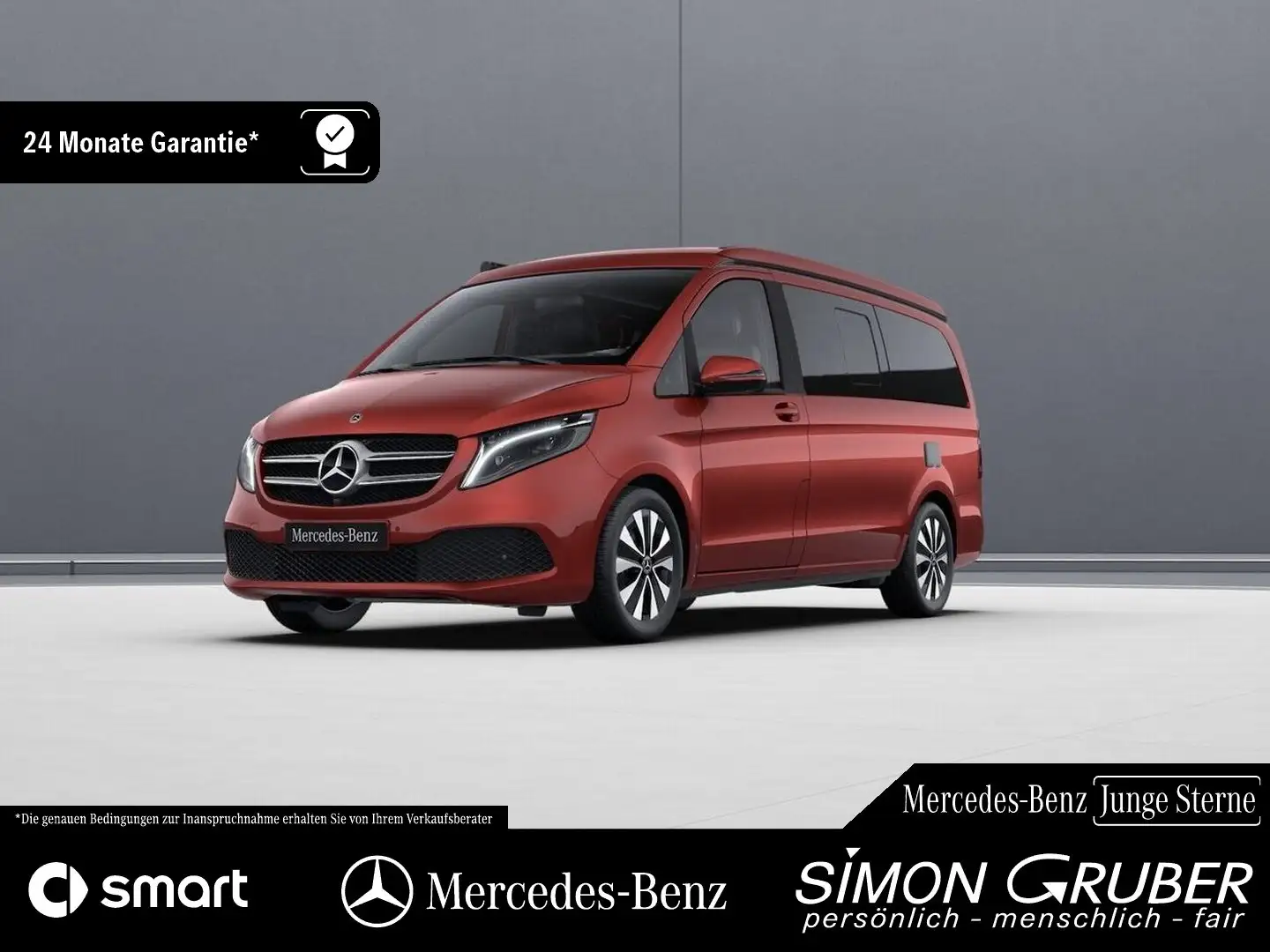 Mercedes-Benz Marco Polo V 300 d 4M Marco Polo Küche Glasdach Leder AHK Rot - 1