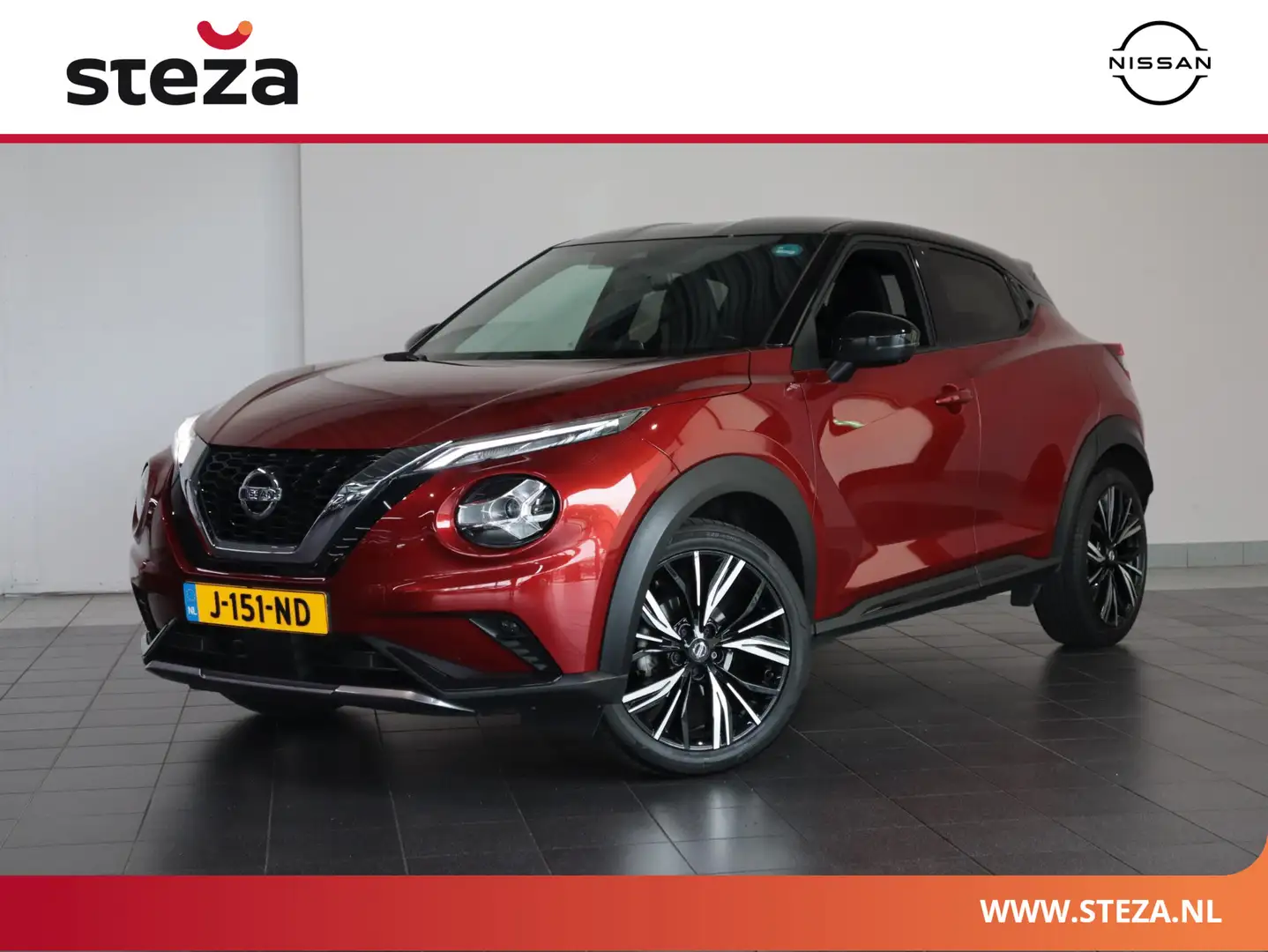 Nissan Juke 1.0 DIG-T N-Design | Adapt. Cruise | Stoel- en voo Rood - 1