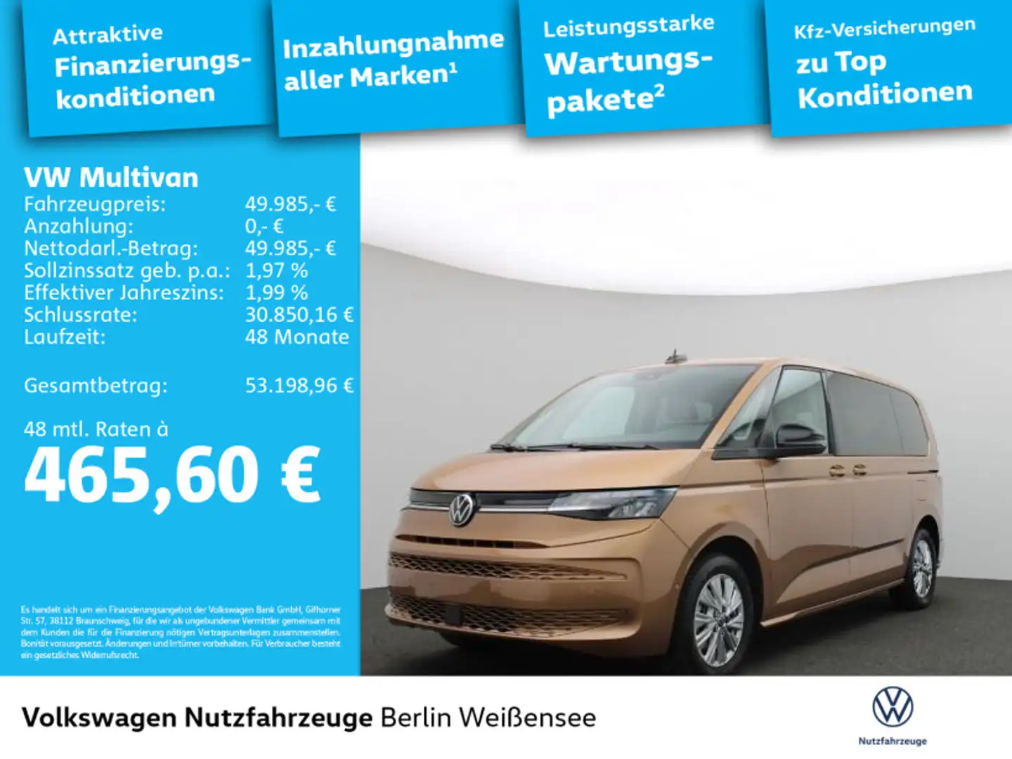 Volkswagen T7 Multivan T7 Multivan 2.0 TDI Life*DSG*GJR*AHK*RFK*SHZ*LAN Braun - 2