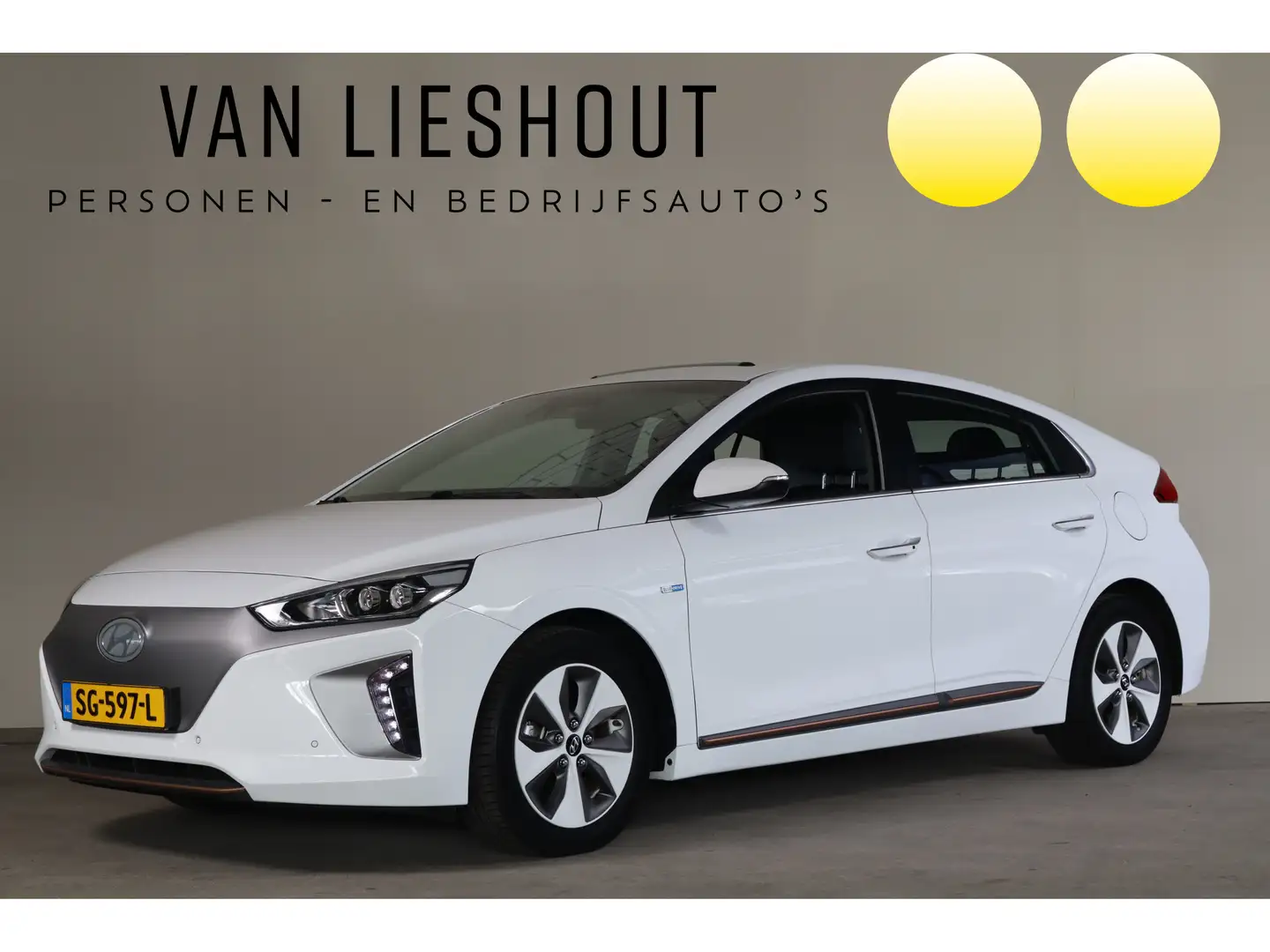 Hyundai IONIQ Premium EV NL-Auto!! Leder/camera/schuifdak -- HEM Wit - 1