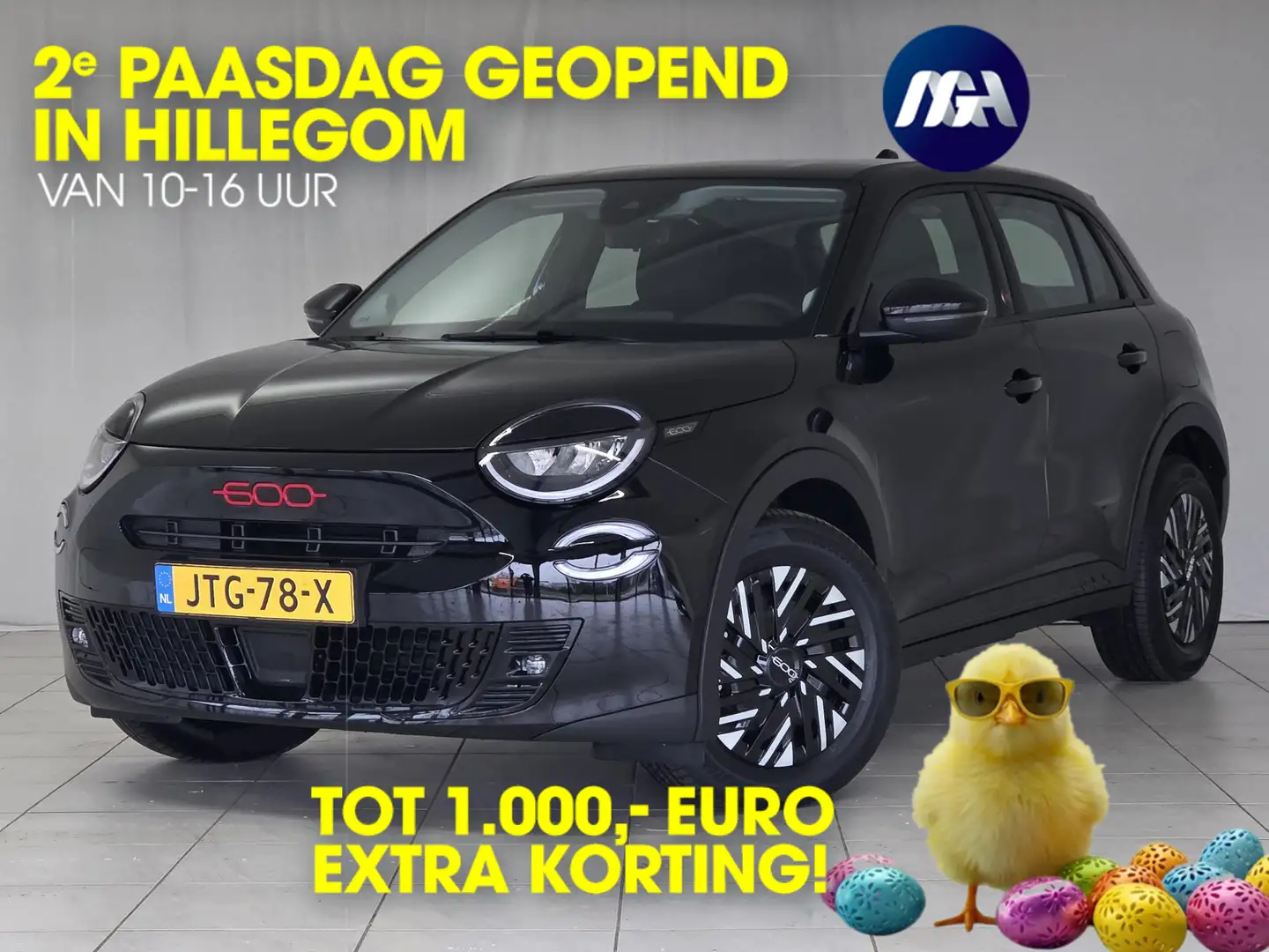 Fiat 600e RED 54 kWh | Apple-Android | Cruise Control | Park Negro - 1