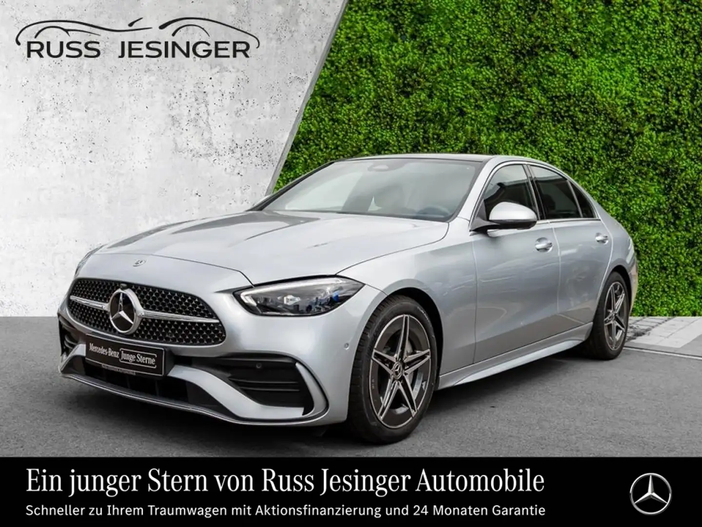 Mercedes-Benz C 200 AMG Line *MBUX*KeyGo*Pano*360*TotW*Memo Silber - 2