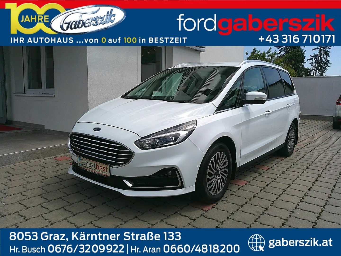 Ford Galaxy 2,5 Duratec Hybrid Titanium Aut. Weiß - 1