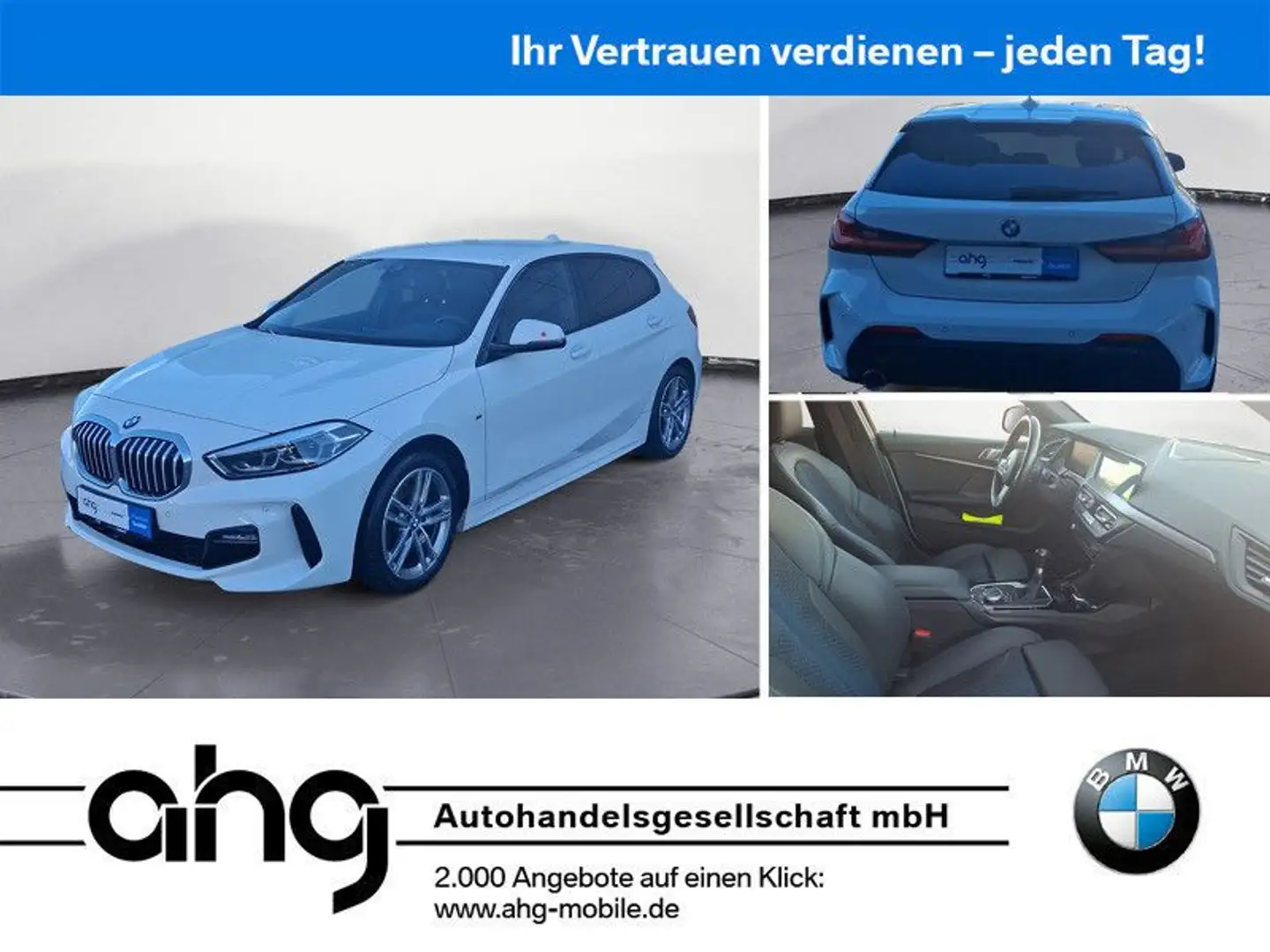 BMW 118 i M Sport Klimaaut. Sportsitze Außensp.Paket Weiß - 1