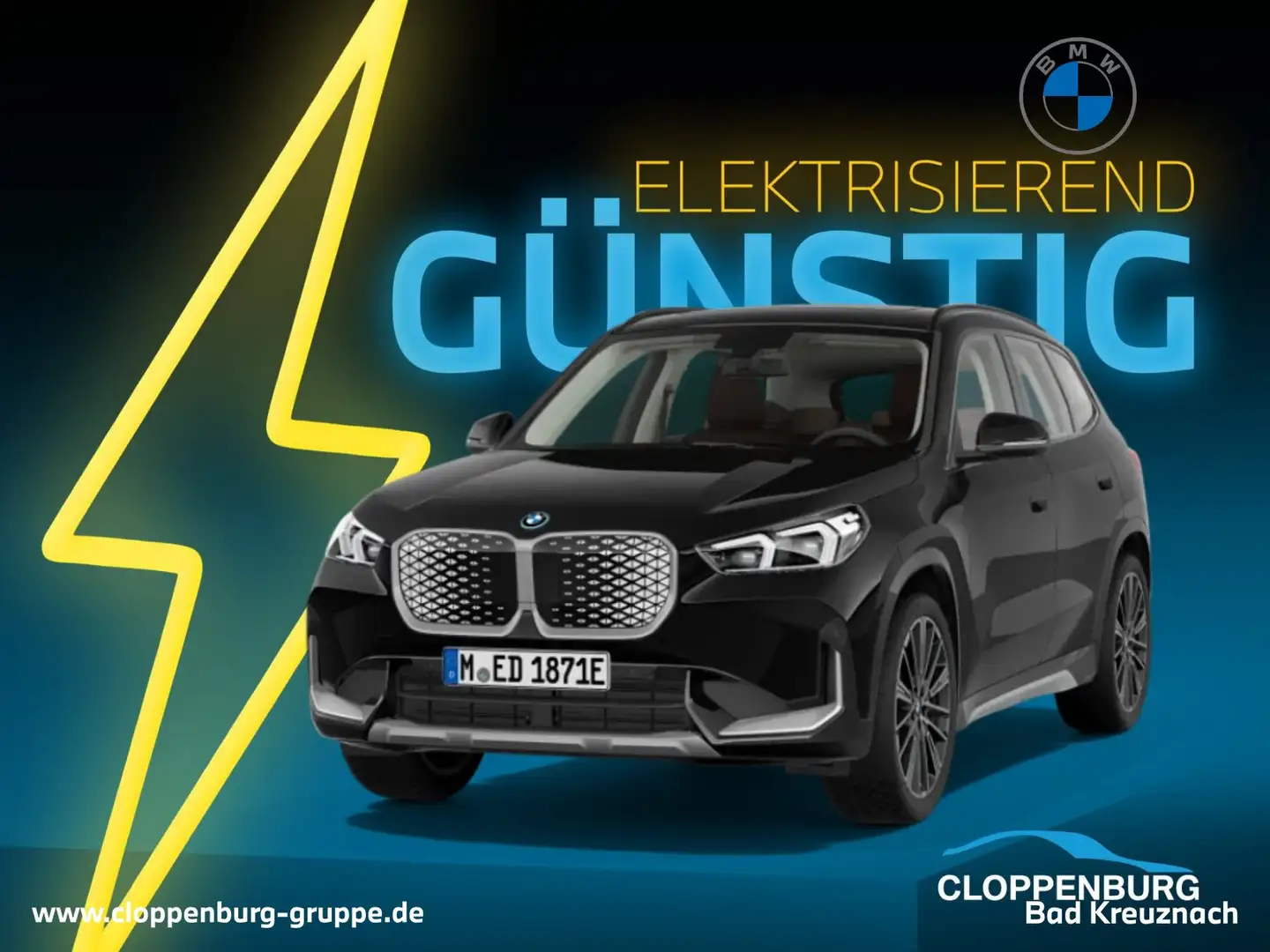 BMW iX1 eDrive20  AKTION privat+frei konfigurierbar+ab 333 Schwarz - 1