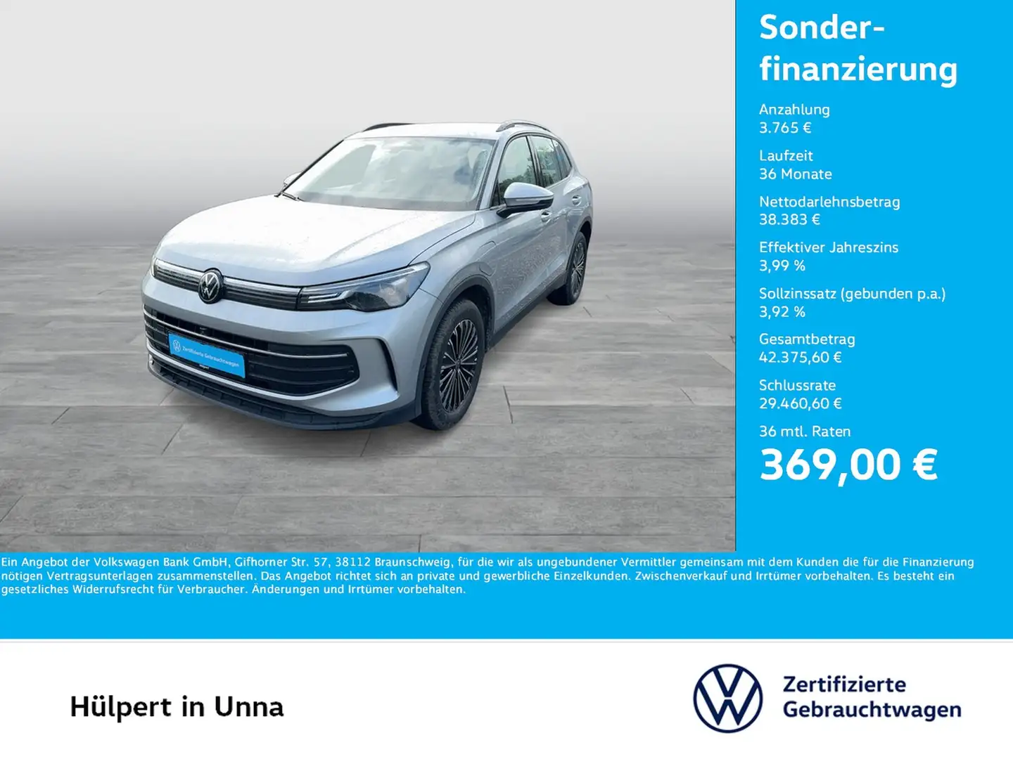 Volkswagen Tiguan 1.5 HYBRID LIFE NEUES MODELL AHK ACC LM18 Plateado - 1